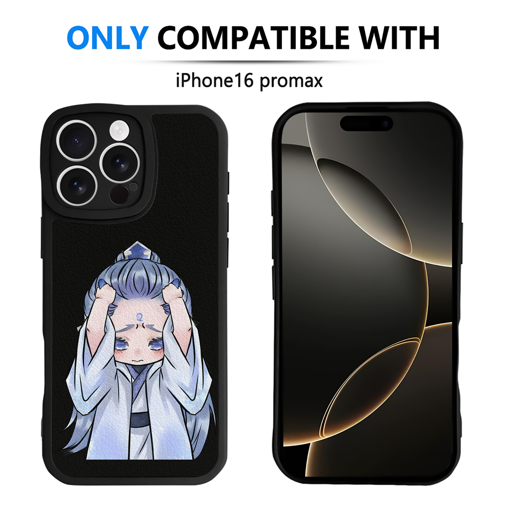 （画像用） Ne Zha 2 ナタ 魔童の大暴れ 【iPhone 16シリーズ対応】シリコンスマホケース（レザー調） 材質：シリコン